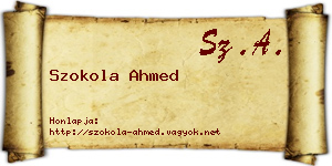 Szokola Ahmed névjegykártya